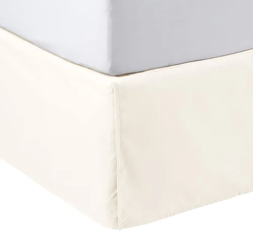 Vista 21 de Amazon Basics Falda de cama plisada ligera, individual, blanco brillante, sólido, (paquete de 8)