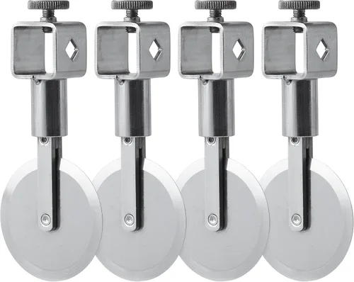 Vista 4 de Ateco Cortador de masa ajustable de varias ruedas con cerradura - 2.2 pulgadas de diámetro, borde acanalado