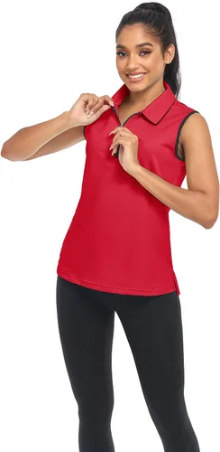 Vista 2 de SWISSWELL Camisas de golf para mujer, sin mangas, sin arrugas, estampado casual, verano, SMLXLXXL