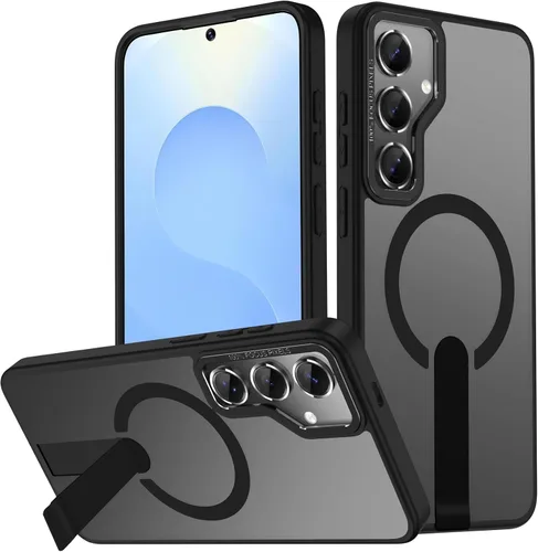 Vista 29 de Funda para Samsung Galaxy S24+ Plus [soporte integrado], compatible con carga inalámbrica MagSafe, [prueba de caídas de grado militar] Funda Azul