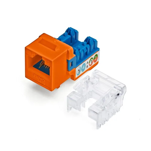 Vista 15 de TRUE CABLE Conector Keystone Cat5e, sin blindaje (UTP), perforado de 90 grados, PoE++ (4PPoE) 100W, certificación UL, verificado ETL, certificado