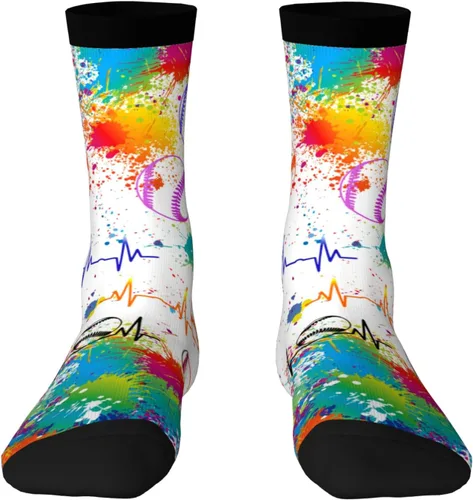 Vista 2 de Calcetines de fútbol unisex para fútbol, béisbol, deportes, moda suave, de algodón, para niños, niñas, jóvenes, adultos