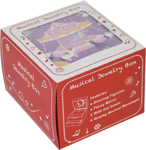 Vista 7 de Caja de joyería musical para niñas y niños caja de joyería de música para regalo hermoso soñador