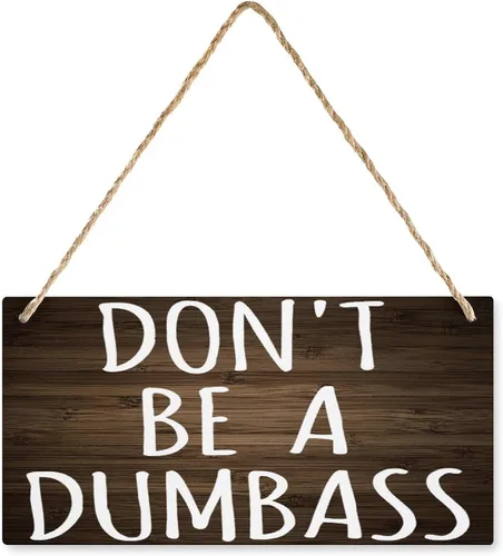 Vista 11 de Letrero de madera colgante con texto en inglés "No juega bien con otros", letrero rústico para decoración del hogar, decoración de placa de madera