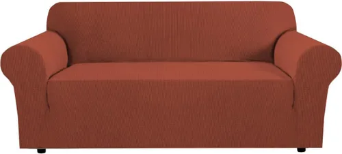 Vista 20 de H.VERSAILTEX Funda elástica para sofá, fundas suaves para muebles de 3 cojines, con tela jacquard gruesa a cuadros con parte inferior elástica, sofá