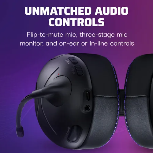 Vista 6 de Victrix Gambit Black Wireless and Wired Gaming Headset with Mic - PlayStation PS4, PS5 - Esports-Ready Pro Audio, Noise Cancelling Microphone