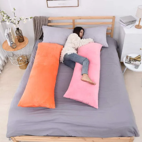 Vista 6 de TAOSON Cozy Luxury - Funda de almohada larga suave de 20 x 54 pulgadas, funda de almohada de terciopelo con cremallera, funda de cojín