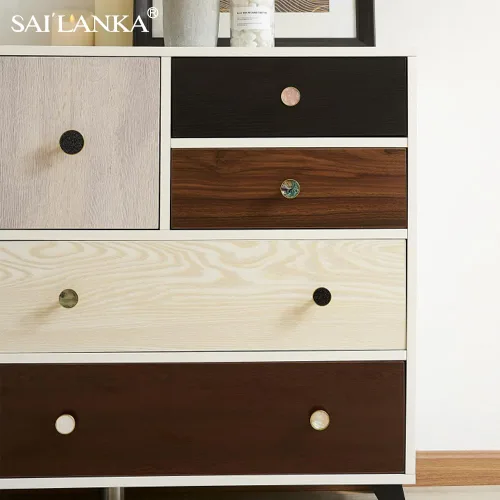 Vista 6 de Paquete de 1 perillas de gabinete de conchas naturales, pomos para cajones, ganchos para colgar, muebles de latón, aparador, cocina, tiradores