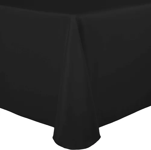 Vista 12 de Ultimate Textile 60 x 102 in Oval Tablecloth Polyester Linen - Machine Washable Stain & Wrinkle Resistant Seamless Design for Dining Events - Aqua