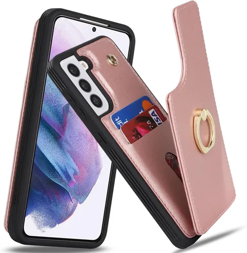 Vista 12 de Lipvina Funda para Samsung Galaxy A03s con tarjetero, Galaxy A03s Funda tipo cartera para mujer, tarjetero de crédito, soporte de anillo, fundas