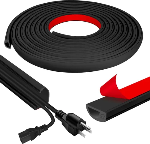 Vista 11 de Cubierta de pared para cable, 39 pulgadas, autoadhesivas, para cables en la pared, cable de extensión para piso, TV montada, cavidad del hogar
