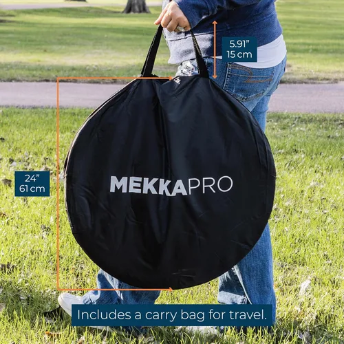 Vista 5 de MEKKAPRO Carpa con Mosquitera – Gran envolvente de carpa de malla plegable de 80" x 71" x 63", diseño desplegable portátil, pantalla de agujeros