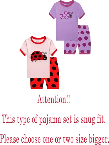 Vista 2 de Family Feeling jirafa - Pijama corta para niña (100% algodón)