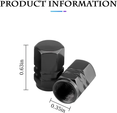 Vista 2 de 16 tapones universales para válvulas de neumáticos, impermeables, herméticas para automóviles, bicicletas, motocicletas, camiones (negro)
