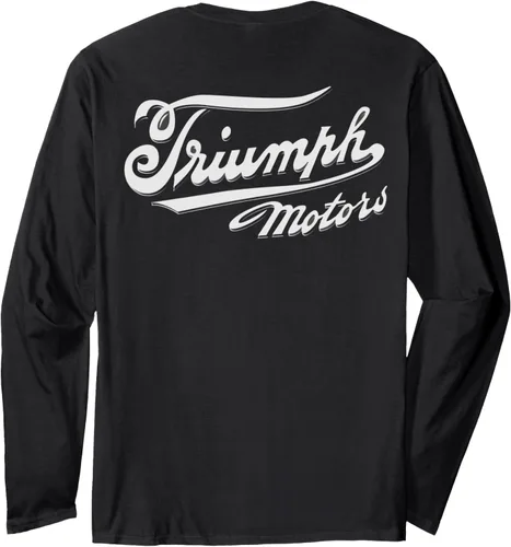 Vista 2 de Vintage 1914 Triumph Logo Design Camiseta de manga larga, Negro