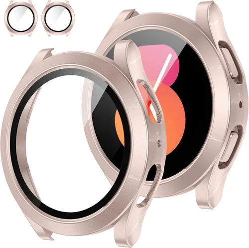 Vista 25 de Tensea [Paquete de 2]: Funda protectora de pantalla para Samsung Galaxy Watch FE 2024/5 2022/4 2021, accesorios de 1.57 pulgadas, cubierta