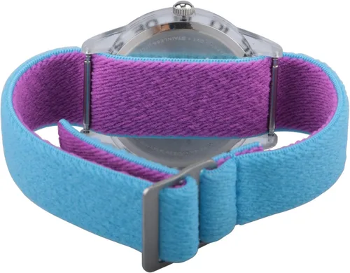 Vista 2 de Disney Frozen Kids Plastic Time Teacher Analog Quartz Nylon Strap Watch