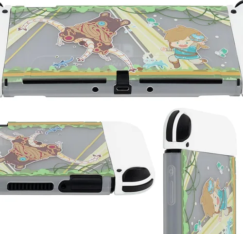 Vista 3 de Zelda Funda protectora Funda protectora acoplable compatible con Switch OLED diseño todo en uno diseño antiarañazos y absorción de golpes funda