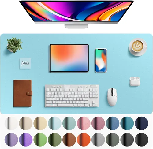 Vista 62 de Aothia - Protector de escritorio de cuero sintético grande, base antideslizante para mouse y superficie para escribir, impermeable, fácil de Agua