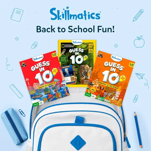 Vista 4 de Skillmatics Guess in 10 - Estados de América, juego de geografía, regalo para niños Educational Cards, History Trivia, Family Game Night, Travel