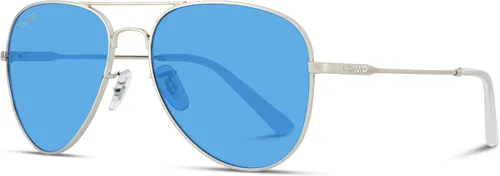 Vista 3 de WearMe Pro Gafas de sol clásicas estilo aviador con marco de metal
