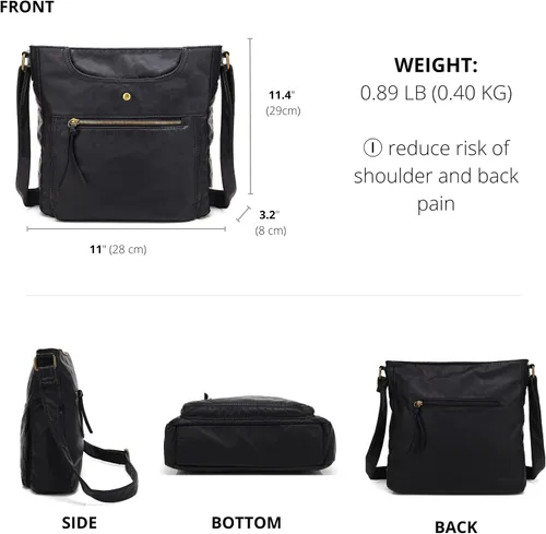 Vista 3 de Scarleton H2005 - Cartera para mujer, bolsas cruzadas, bolsa de hombro con múltiples bolsillos
