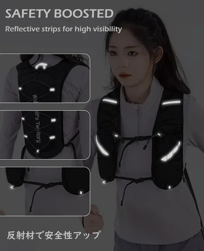 Vista 5 de TRIWONDER Mochila de hidratación para correr, chaleco de agua ligero para hombres y mujeres, paquete de agua de hidratación para ciclismo, correr
