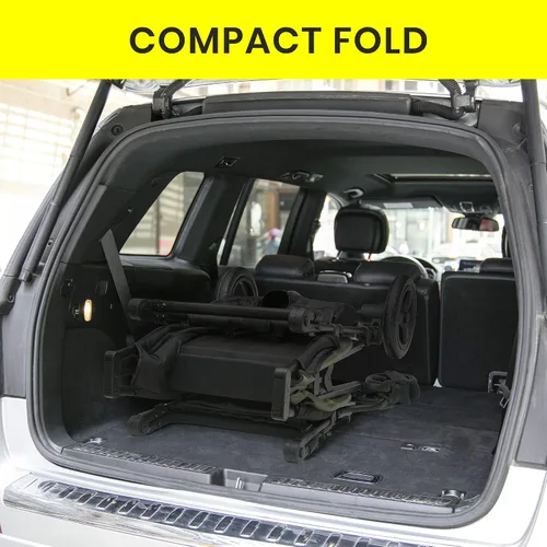 Vista 13 de Jeep Deluxe Wrangler Cochecito Wagon con bolsa enfriadora y organizador para padres por Delta Children, negro/verde