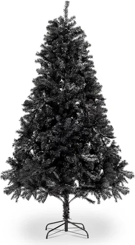 Vista 17 de Bonnlo - Pino de Navidad artificial, sin luces, blanco, de 5 pies, árbol de Navidad pequeño, decoración para fiesta, base de metal resistente