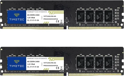 Vista 10 de Timetec 8 GB DDR4 2400 MHz PC4-19200 sin ECC sin búfer 1.2 V CL17 1Rx8 de rango único 288 pines UDIMM módulo de memoria RAM de actualización para PC