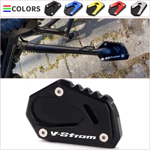 Vista 7 de Para V-Strom 1000 1000XT DL1000 2014-2021 V-Strom 1050 1050XT DL1050 2019-2022 Soporte lateral de pie Ampliar placa de extensión almohadilla vstrom