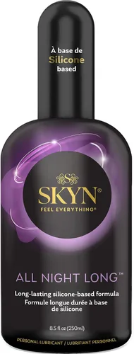 Vista 9 de SKYN Lubricante de larga duración a base de silicona para toda la noche (2.7 onzas) para hombres, mujeres y parejas, seguro con preservativos