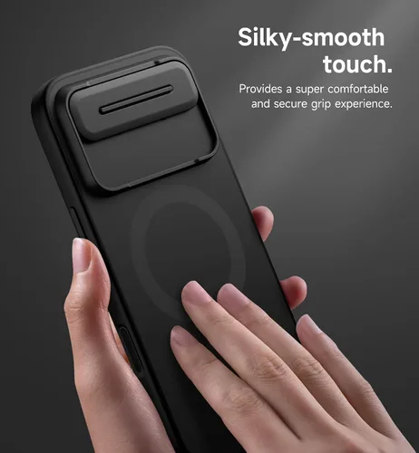 Vista 8 de SURITCH Funda para iPhone Air con cubierta de control de cámara, funda deslizante para cámara y soporte ajustable, compatible con MagSafe, a prueba