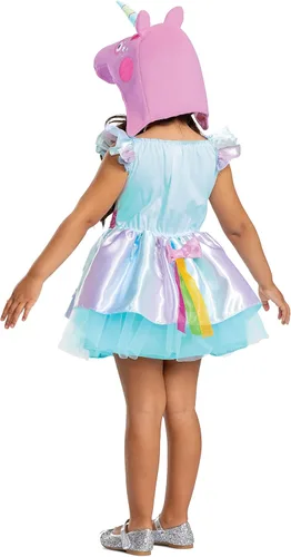 Vista 2 de Disguise Disfraz de unicornio de Peppa para niño, disfraz oficial de Peppa Pig y tocado