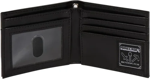 Vista 3 de Minecraft Cartera para niños o niñas diseño de espada de diamante gris