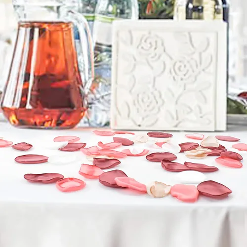 Vista 4 de 200 pétalos de rosa de seda para bodas, decoración de bodas, decoración de bodas, pétalos artificiales para propuestas, decoraciones románticas
