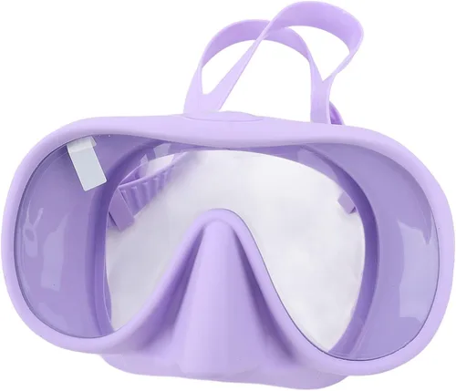 Vista 10 de Luocute Gafas de esnórquel de buceo con película antivaho de vidrio templado, máscara de natación juvenil anti rotura protegida, máscara de natación