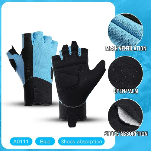 Vista 2 de Guantes de levantamiento de pesas para hombres, guantes de entrenamiento para mujeres, guantes de gimnasio transpirables y cómodos, antideslizantes