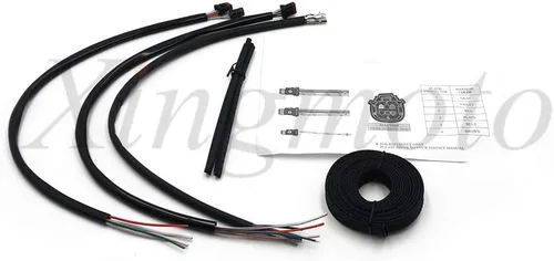 Vista 2 de NBX- Kit completo de cables para manillar de acero inoxidable de 35,5 a 16.0 in para Harley 14-17 Touring
