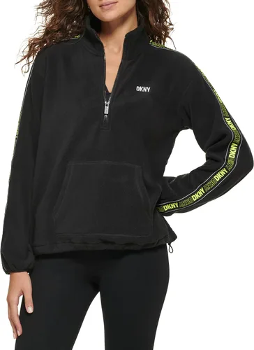 Vista 2 de DKNY Sudadera con capucha y logotipo de manga para mujer
