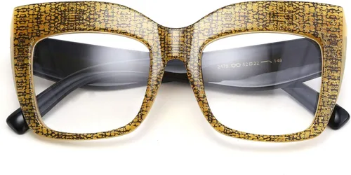 Vista 7 de FEISEDY Gafas cuadradas de gran tamaño con marco de gafas para mujer B2475