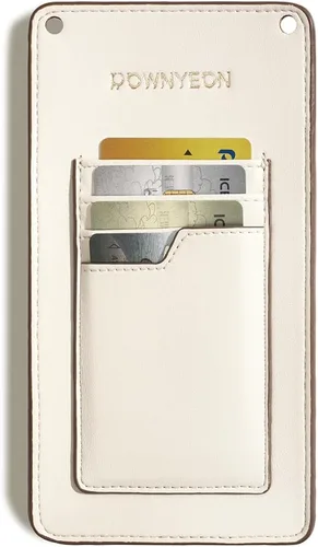 Vista 5 de ROWNYEON Monederos pequeños para teléfono celular para hombres y mujeres, portátil, ligero, casual, diario, para viajes, tarjetero de crédito, Blanco
