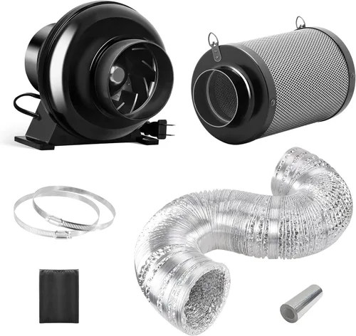Vista 12 de HealSmart Filtro de Carbón de Aire de 4 Pulgadas 4" Carbón Virgen Australiano Premium Control de Malos Olores, Compatible con Ventiladores