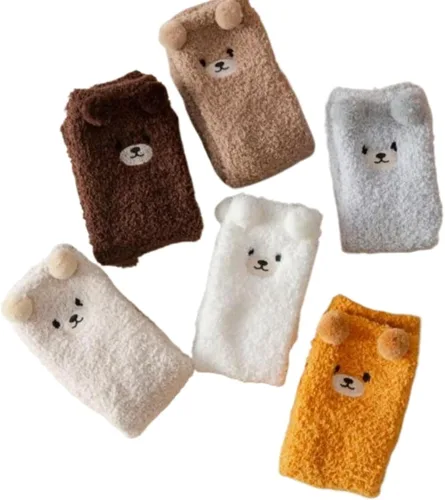 Vista 4 de TRENIS Women Socks Winter Cute Socks Female Autumn Thickened Warm Home Floor Sleep