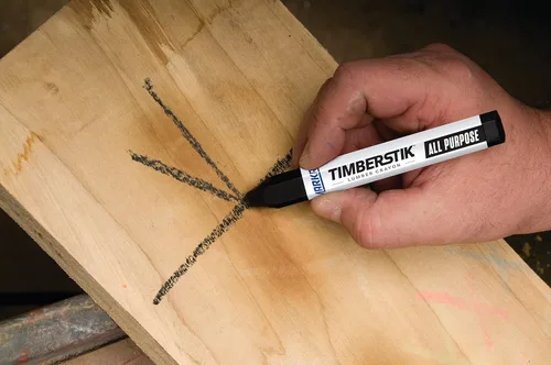 Vista 3 de Markal 80356- Timberstik Crayón para Madera Multiusos, a Base de Cera, 1/2" Hexagonal x 4-5/8" de Longitud, Resistente a la Intemperie y a la Verde
