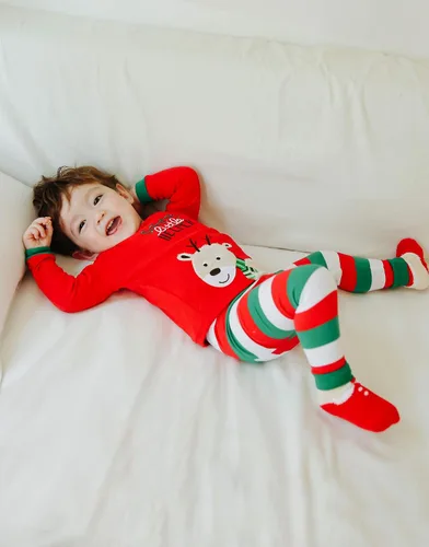 Vista 4 de VAENAIT BABY Conjunto de pijama a cuadros a juego para niños, adultos, familia, Halloween, Navidad, Navidad, vacaciones, búfalo