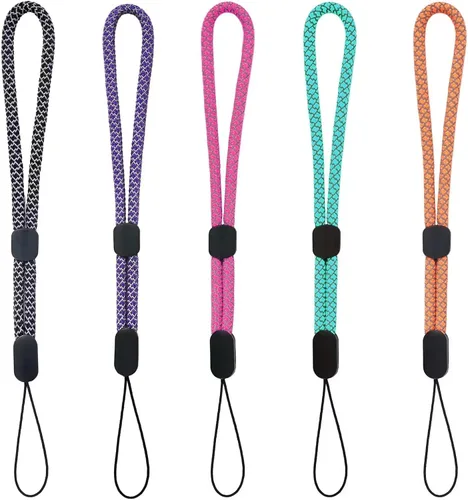 Vista 7 de YOUOWO Cordones de muñeca de longitud ajustable, 6 piezas, correa pequeña, cordón corto para llaves, fundas de teléfono, llavero USB