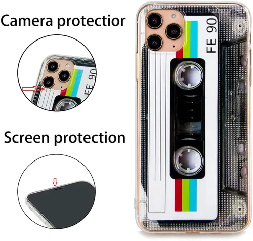Vista 3 de FAteam - Funda para iPhone 11 Pro Max, acabado mate, resistente, suave, con esquinas reforzadas, TPU suave, parachoques suave, funda de cassette