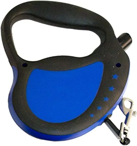 Vista 5 de Hyper Pet Correa retráctil para perro, correa de paseo de 8 pies para perros de hasta 8 libras, extra pequeña, azul