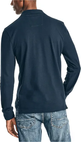 Vista 3 de Nautica Polo de cubierta de manga larga de ajuste clásico para hombre